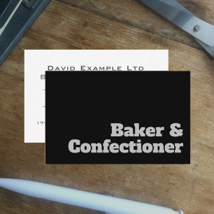 Bold & Clear Baker & Confectioner Design Business Card