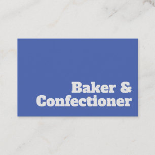 Bold & Clear Baker & Confectioner Design Business Card