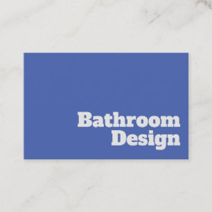 Bold & Clear Bathroom Design Business Card