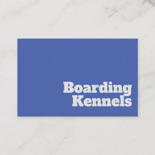 Bold & Clear Boarding Kennels Design Business Card