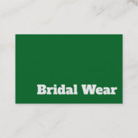 Bold & Clear Brides and Bridal Wear Design Business Card
