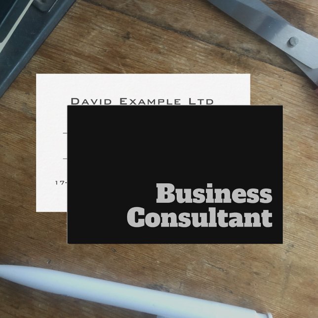 Bold & Clear Business Consultants Design Card (Creator Uploaded)