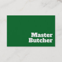 Bold & Clear Butcher Design Business Card