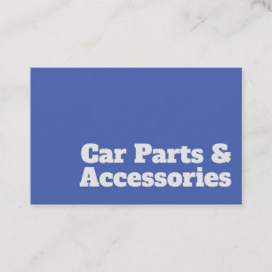 Bold & Clear Car Parts & Accessories Design Business Card
