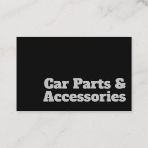 Bold & Clear Car Parts & Accessories Design Business Card