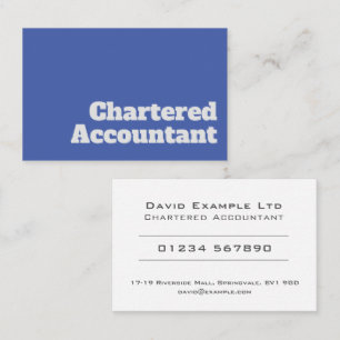 Bold & Clear Chartered Accountant Design Business Card