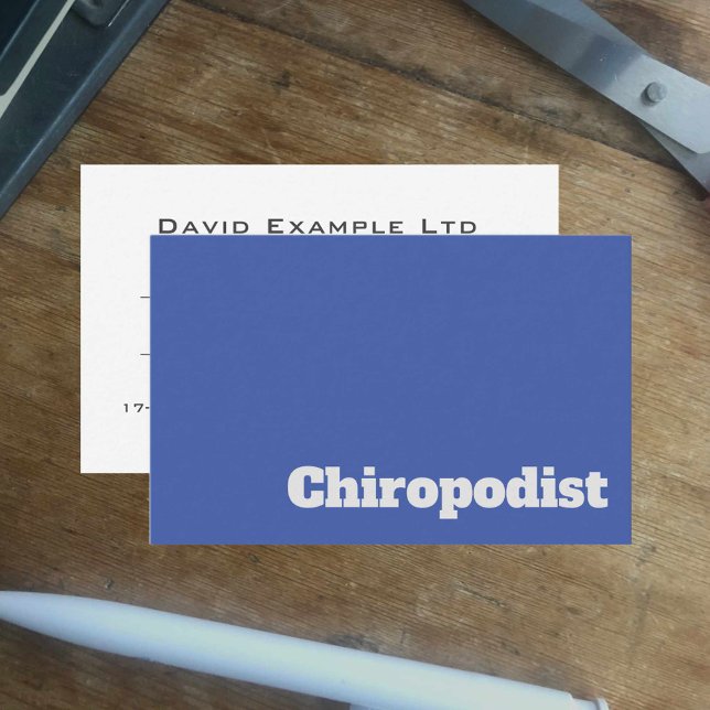 Bold & Clear Chiropodist Design Business Card (Creator Uploaded)