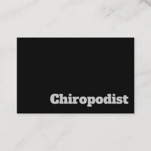 Bold & Clear Chiropodist Design Business Card