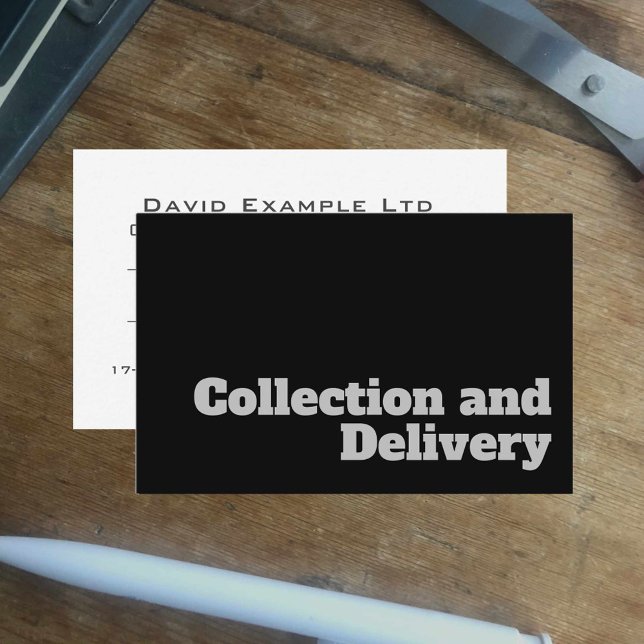 Bold & Clear Collection & Delivery Courier Design Business Card (Creator Uploaded)