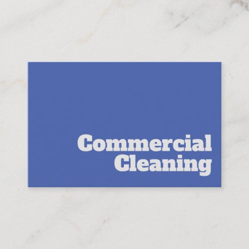 Bold  Clear Commercial Cleaning Design Business Card