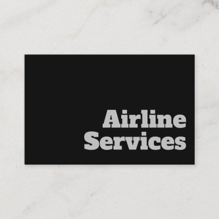 Bold & Clear Design - Airline Services Business Card