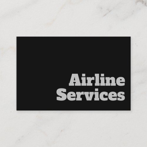 Bold  Clear Design _ Airline Services Business Card