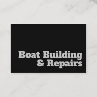 Bold & Clear Design - Boat Building & Repairs Business Card
