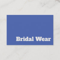 Bold & Clear Design - Brides and Bridal Wear Business Card