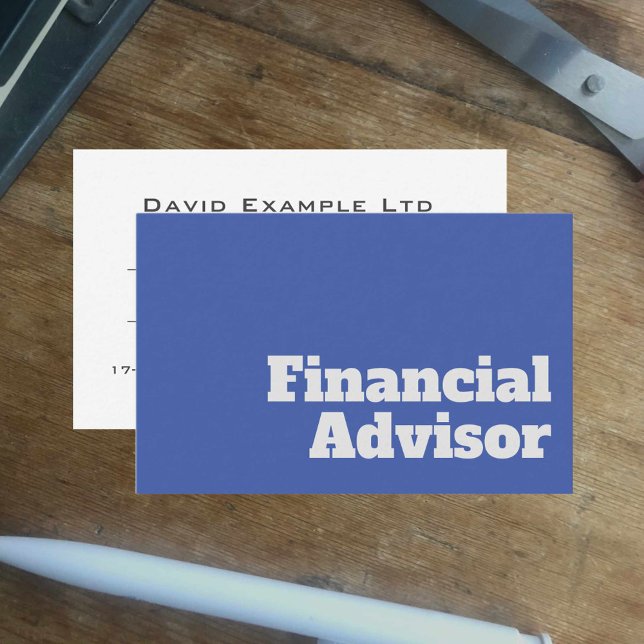 Bold & Clear Design - Financial Advisor Business Card (Creator Uploaded)