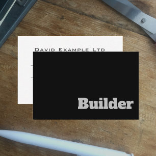 Bold & Clear Design General Builder Business Card