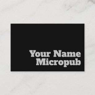 Bold & Clear Design - Micropub or Microbrewery Business Card