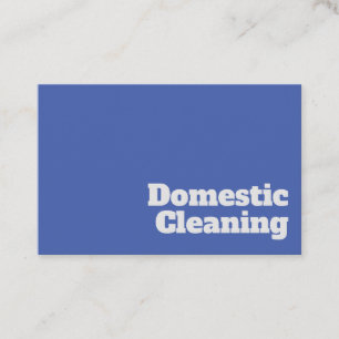 Bold & Clear Domestic Cleaning Design Business Card