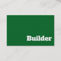 Bold & Clear General Builder Design Business Card