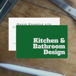Bold & Clear Kitchen and Bathroom Design Business Card