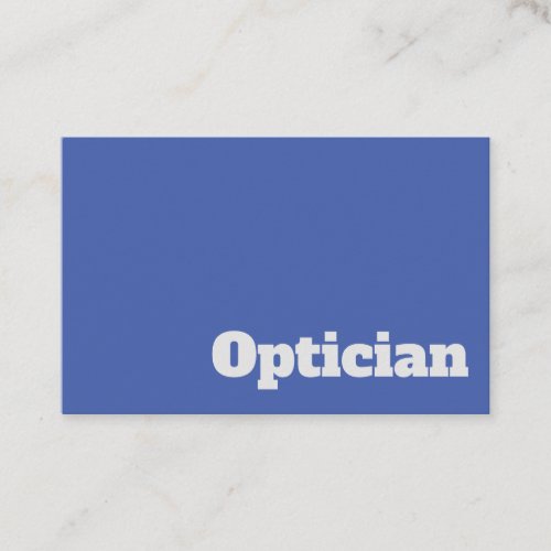 Bold  Clear Optician  Optometrist Design Business Card