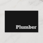 Bold &amp; Clear Plumber &amp; Plumbing Design Business Card