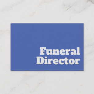 Bold & Clear Undertaker Funeral Director Design Business Card