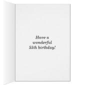 Bold, Cloudy Sky, Faux Gold 55th Birthday + Name Cards (Inside (Right))