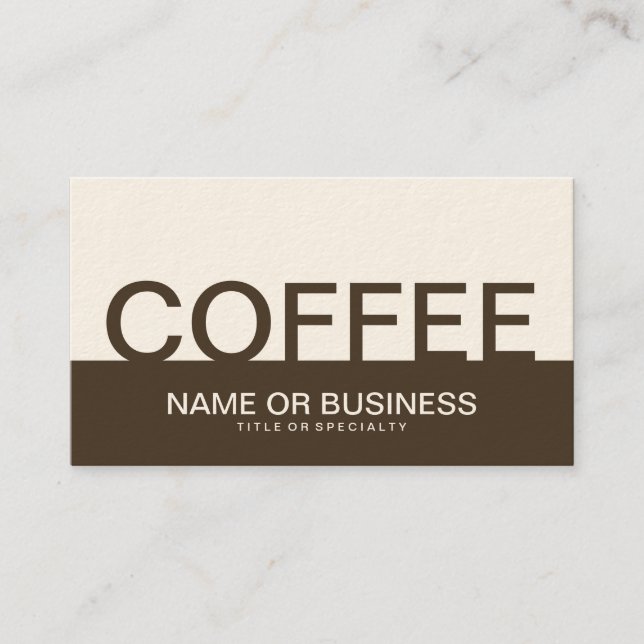 bold COFFEE Business Card (Front)