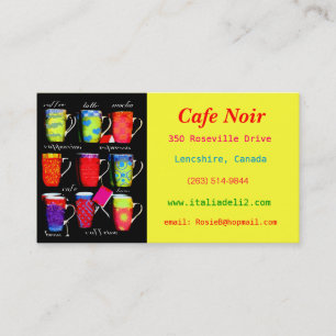 Bold Coffee / Cafe Business Card