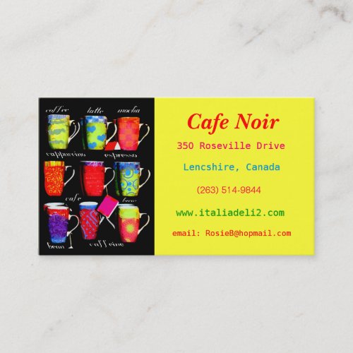 Bold Coffee / Cafe Business Card