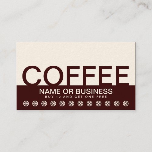 bold COFFEE customer loyalty card