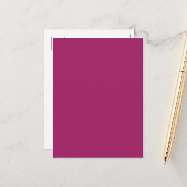Bold Color Block Wedding Invite – Magenta (Front/Back In Situ)