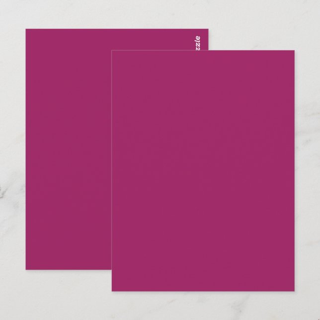 Bold Color Block Wedding Invite – Magenta (Front/Back)