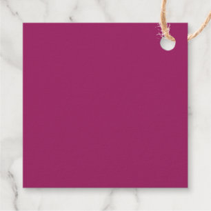 Bold Color Block Wedding Invite – Magenta Foil Favor Tags