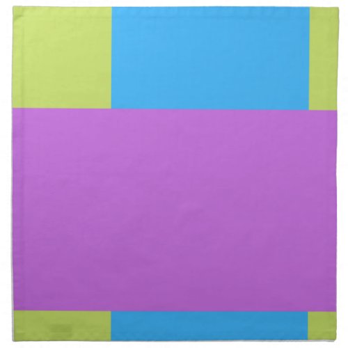 Bold Color Blocks Green Blue Pink 4 Cloth Napkin