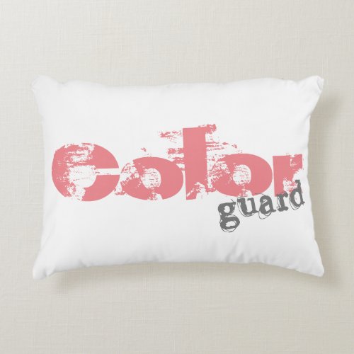 Bold Color Guard Text Accent Pillow
