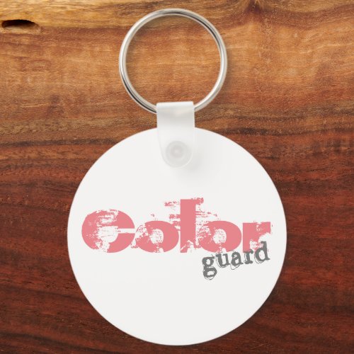 Bold Color Guard Text Keychain