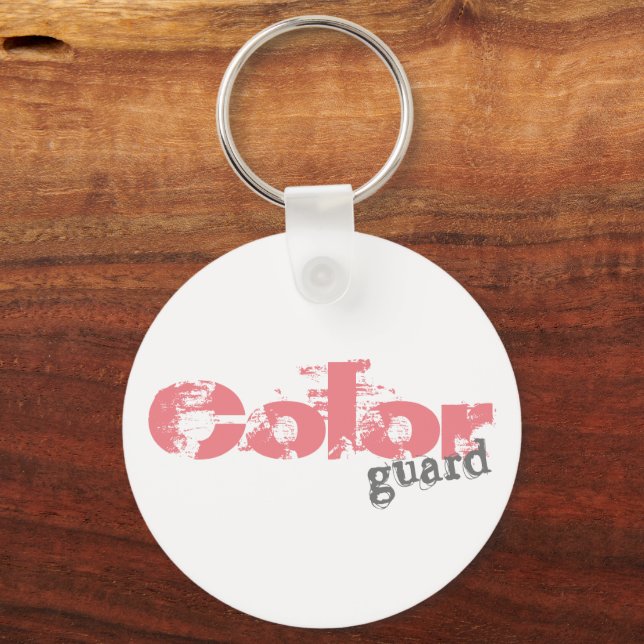 Bold Color Guard Text Keychain (Front)