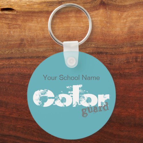 Bold Color Guard Typography  Key Chain