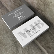 Bold Color Monogram Professional Social Account Business Card at Zazzle