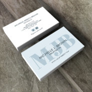 Bold Color Monogram Professional Social Account Business Card at Zazzle
