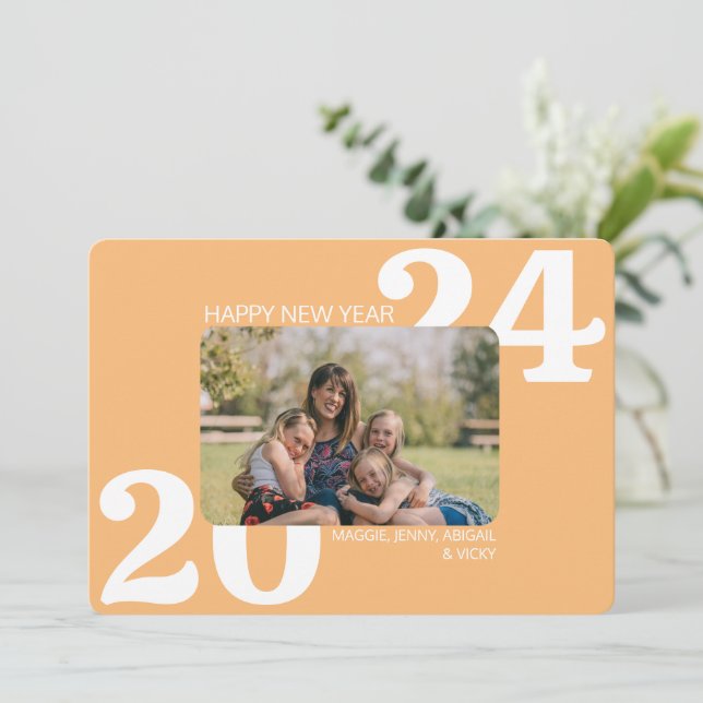 Bold Color Photo  Holiday Card (Standing Front)