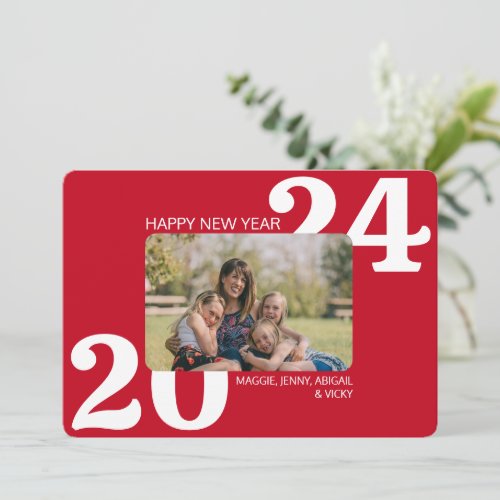Bold Color Photo  Holiday Card