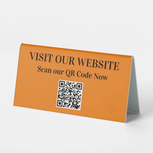 Bold Color QR Code Website Promotional Desk Signs