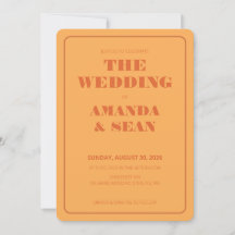 Bold Color: Wedding Invitation