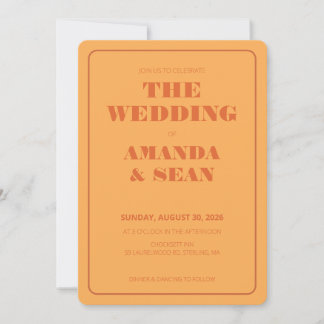 Bold Color: Wedding Invitation