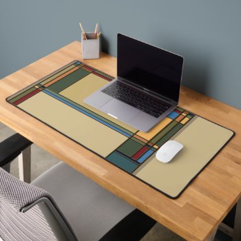 Bold Colored Craftsman Style Desk Mat by RantingCentaur at Zazzle