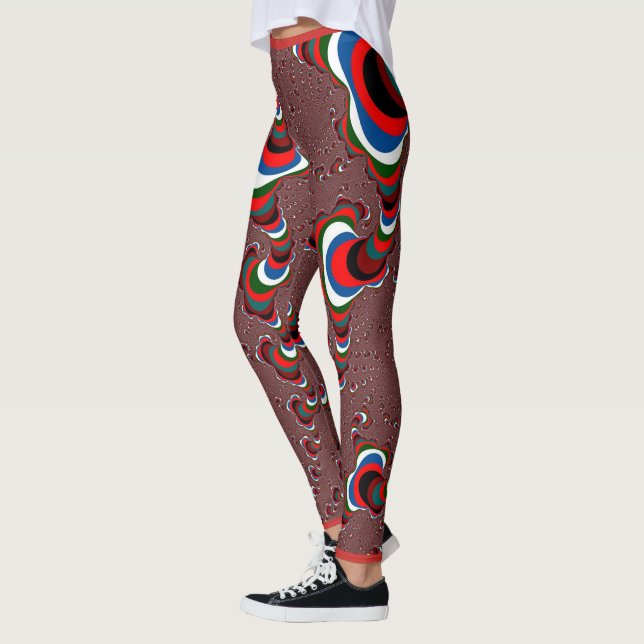 Bold Colored Funnel Cloud Leggings (Left)