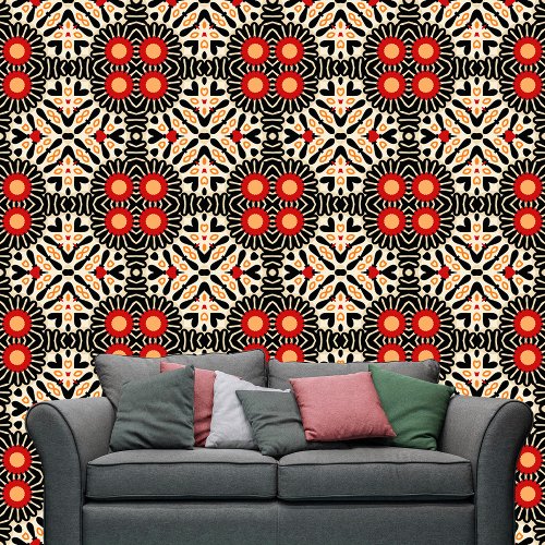 Bold Colored Intricate Ethnic Bohemian Folk Art